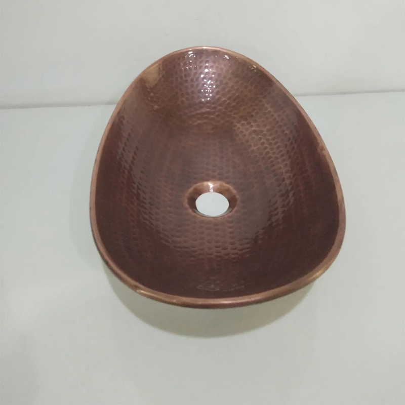 Coppersmith Creations Copper Boat Hammered Sink (1 size, Antique finish) - Brand New Bathrooms