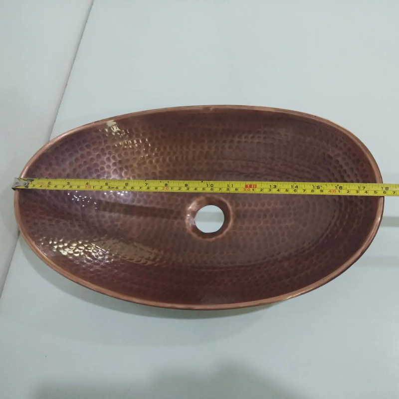 Coppersmith Creations Copper Boat Hammered Sink (1 size, Antique finish) - Brand New Bathrooms