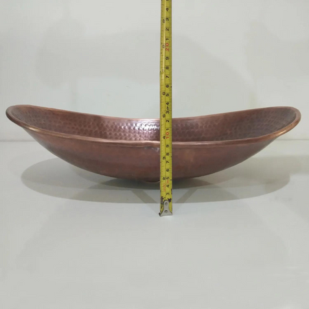 Coppersmith Creations Copper Boat Hammered Sink (1 size, Antique finish) - Brand New Bathrooms