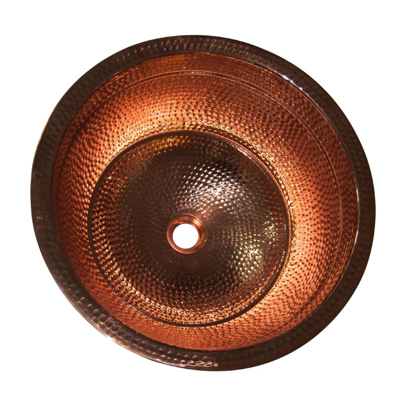 Coppersmith Creations Round Copper Sink (1 size, Glass Mosaic Exterior) - Brand New Bathrooms