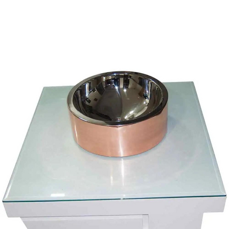 Coppersmith Creations Round Copper Sink (1 size, Nickel Interior) - Brand New Bathrooms