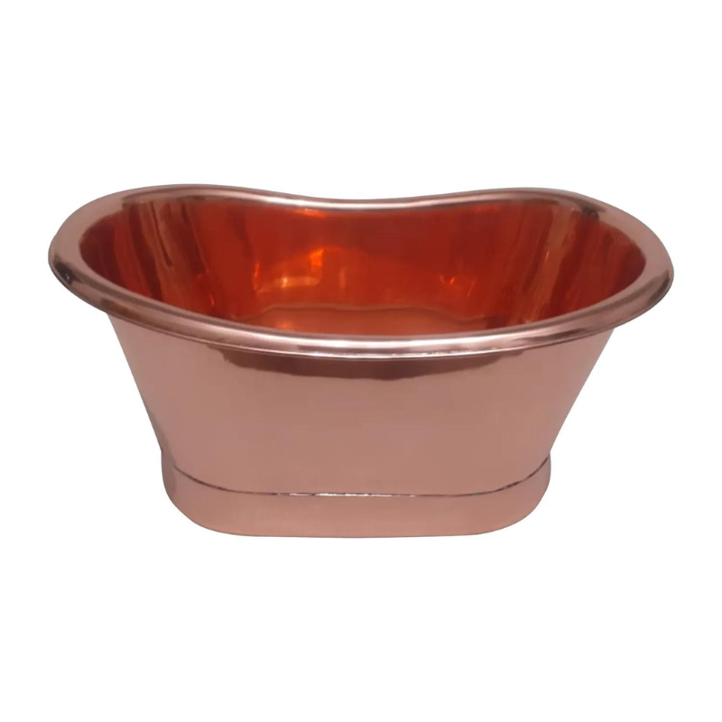 Coppersmith Creations Copper Tub Style Straight Base Sink (1 size, Full Copper) - Brand New Bathrooms