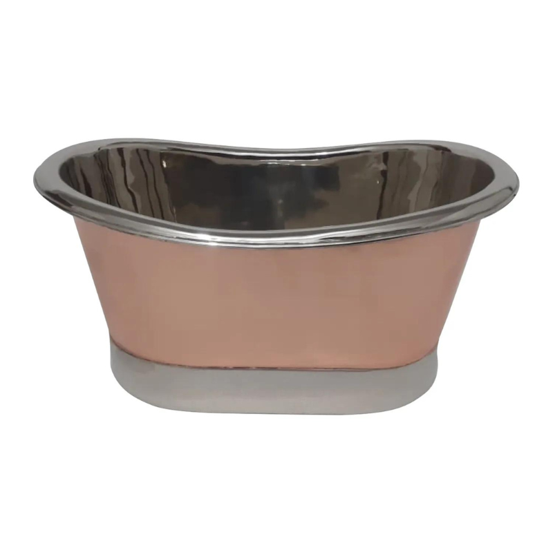 Coppersmith Creations Copper Tub Style Straight Base Sink (1 size, Nickel Interior) - Brand New Bathrooms