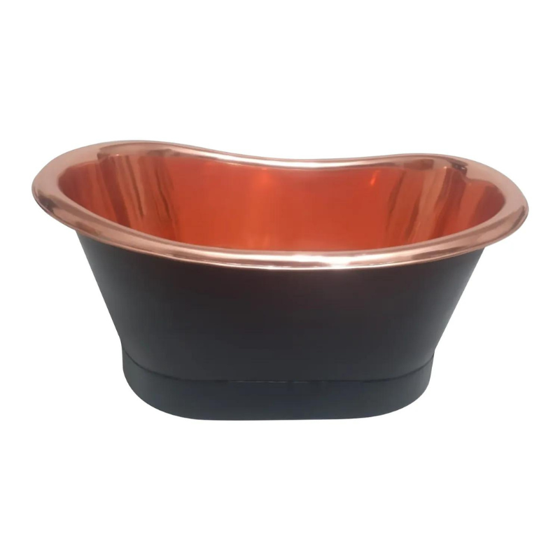 Coppersmith Creations Copper Tub Style Sink (1 size, Black exterior) - Brand New Bathrooms