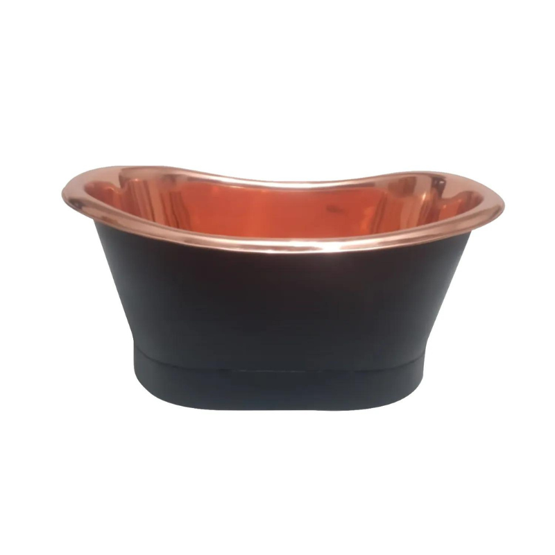 Coppersmith Creations Copper Tub Style Sink (1 size, Black exterior) - Brand New Bathrooms