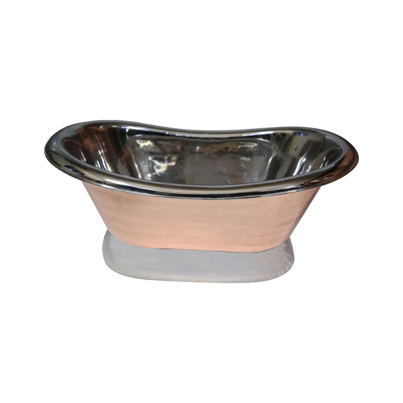 Coppersmith Creations Copper Tub Style Sink (1 size, Nickel Interior & Base) - Brand New Bathrooms