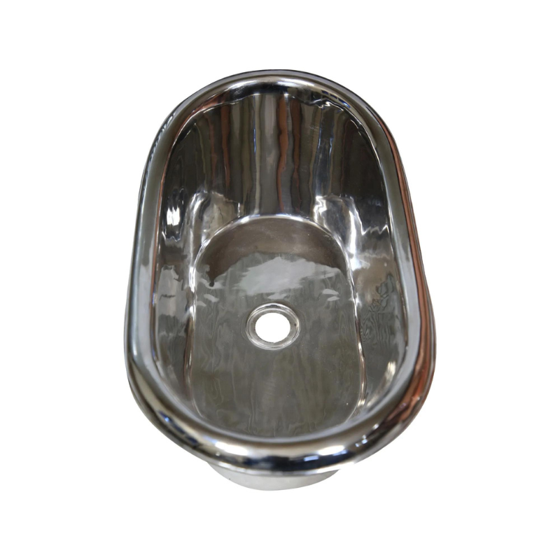 Coppersmith Creations Copper Tub Style Sink (1 size, Nickel Interior & Base) - Brand New Bathrooms