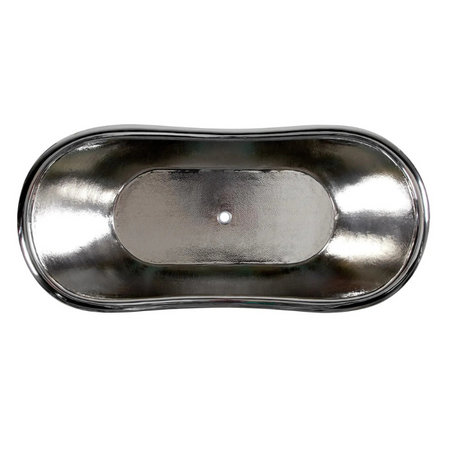Coppersmith Creations Double Slipper Nickel Interior Copper Bathtub (2 sizes, Hammered Copper Exterior, Nickel Interior) - Brand New Bathrooms