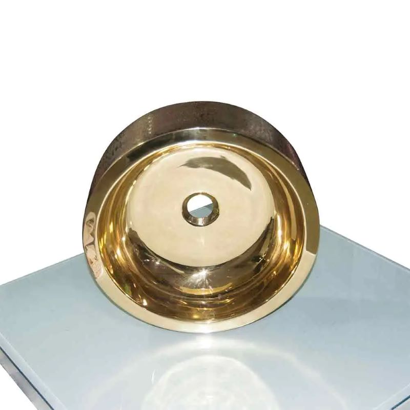 Coppersmith Creations Double Wall Brass Sink (1 size, Brass) (Patterned Exterior) - Brand New Bathrooms