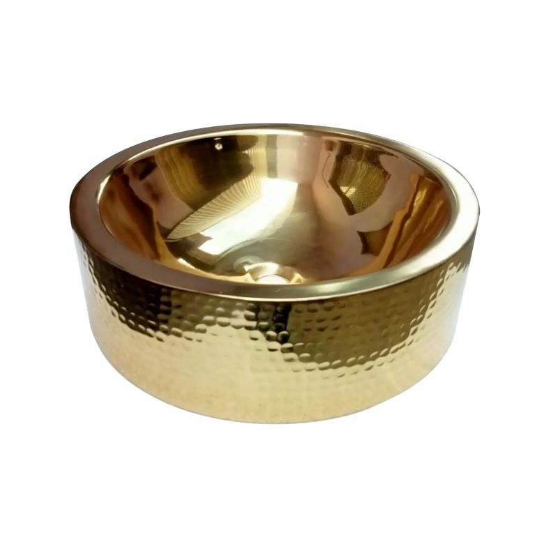 Coppersmith Creations Double Wall Brass Sink (1 size, Hammered Pattern Exterior) - Brand New Bathrooms