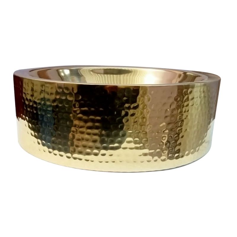 Coppersmith Creations Double Wall Brass Sink (1 size, Hammered Pattern Exterior) - Brand New Bathrooms