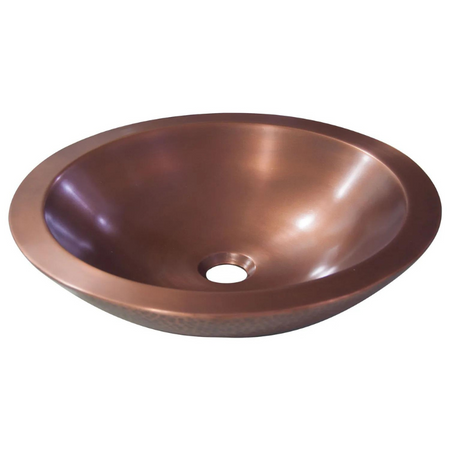 Coppersmith Creations Double Wall Round Hammered Copper Sink (1 size, Copper) - Brand New Bathrooms