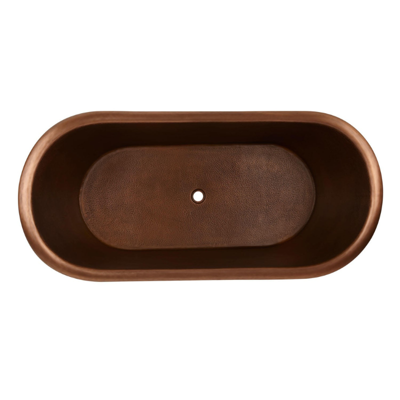 Coppersmith Creations Hammered Clawfoot Copper Bathtub (1 size, Antique Finish) - Brand New Bathrooms
