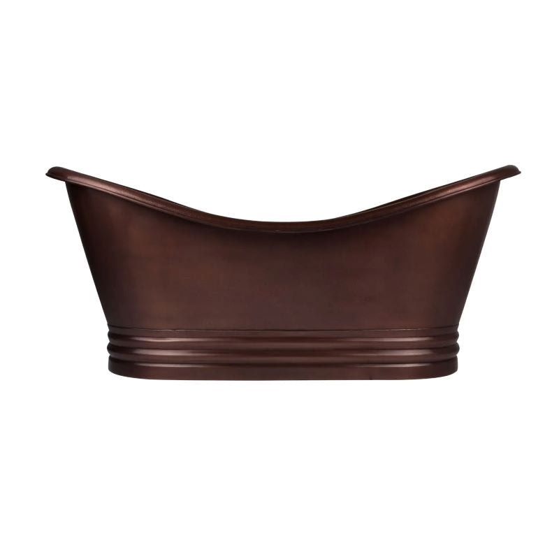 Coppersmith Creations Hammered Copper Double Slipper Tub (1 size, Dark Antique Finish) - Brand New Bathrooms