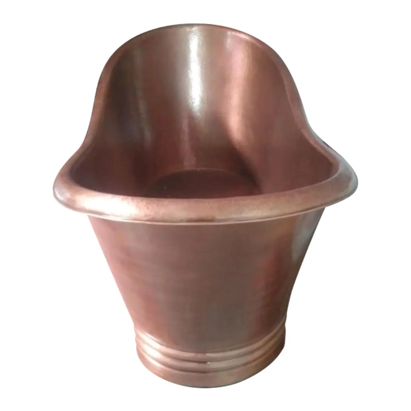 Coppersmith Creations Hammered Copper Double Slipper Bathtub (1 size, Medium Antique finish) - Brand New Bathrooms
