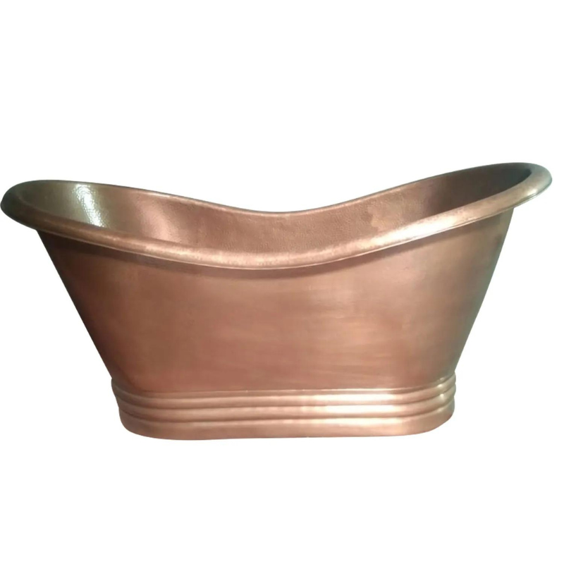 Coppersmith Creations Hammered Copper Double Slipper Bathtub (1 size, Medium Antique finish) - Brand New Bathrooms