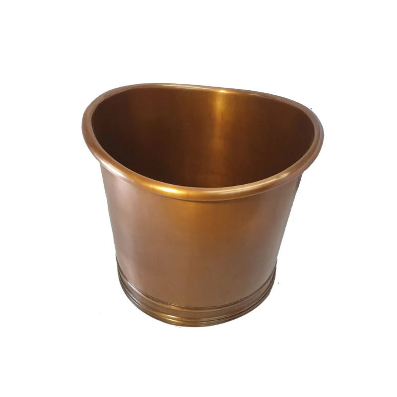 Coppersmith Creations Japanese Style Smooth Plain Copper Bathtub (1 size, Antique Finish) - Brand New Bathrooms