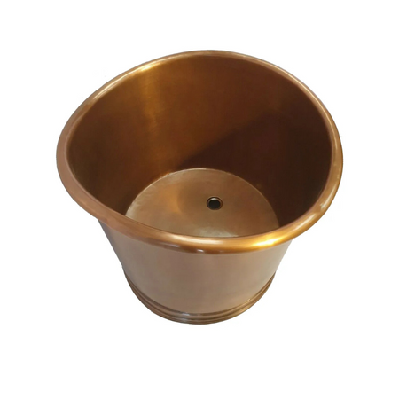 Coppersmith Creations Japanese Style Smooth Plain Copper Bathtub (1 size, Antique Finish) - Brand New Bathrooms