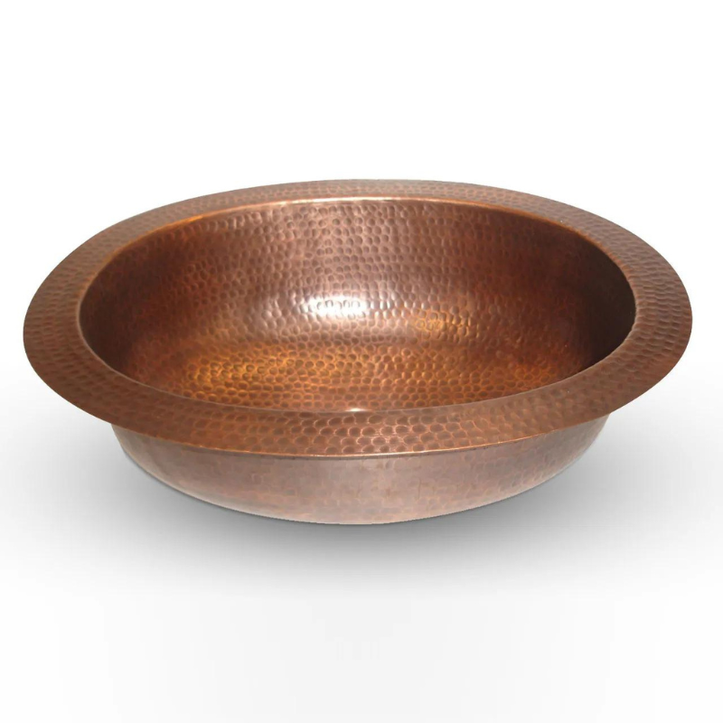 Coppersmith Creations Oval Hammered Copper Sink (1 size, Copper) - Brand New Bathrooms