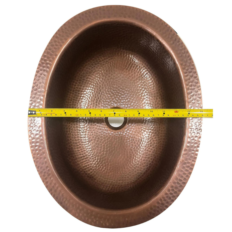 Coppersmith Creations Oval Hammered Copper Sink (1 size, Copper) - Brand New Bathrooms