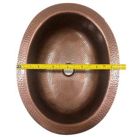 Coppersmith Creations Oval Hammered Copper Sink (1 size, Copper) - Brand New Bathrooms