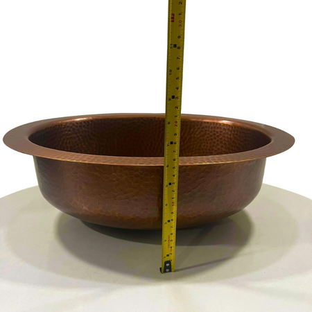 Coppersmith Creations Oval Hammered Copper Sink (1 size, Copper) - Brand New Bathrooms