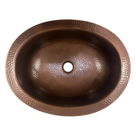 Coppersmith Creations Oval Hammered Copper Sink (1 size, Copper) - Brand New Bathrooms