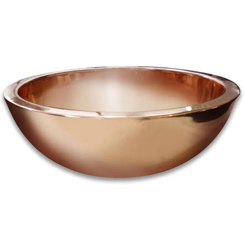 Coppersmith Creations Round Double Wall Copper Sink (1 size, Copper) - Brand New Bathrooms