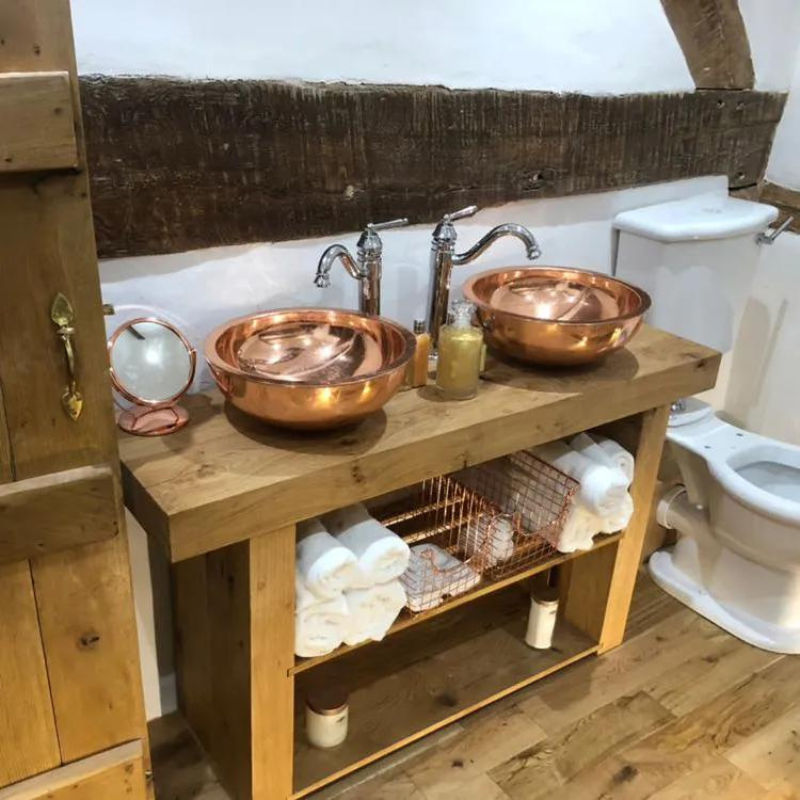 Coppersmith Creations Round Double Wall Copper Sink (1 size, Copper) - Brand New Bathrooms