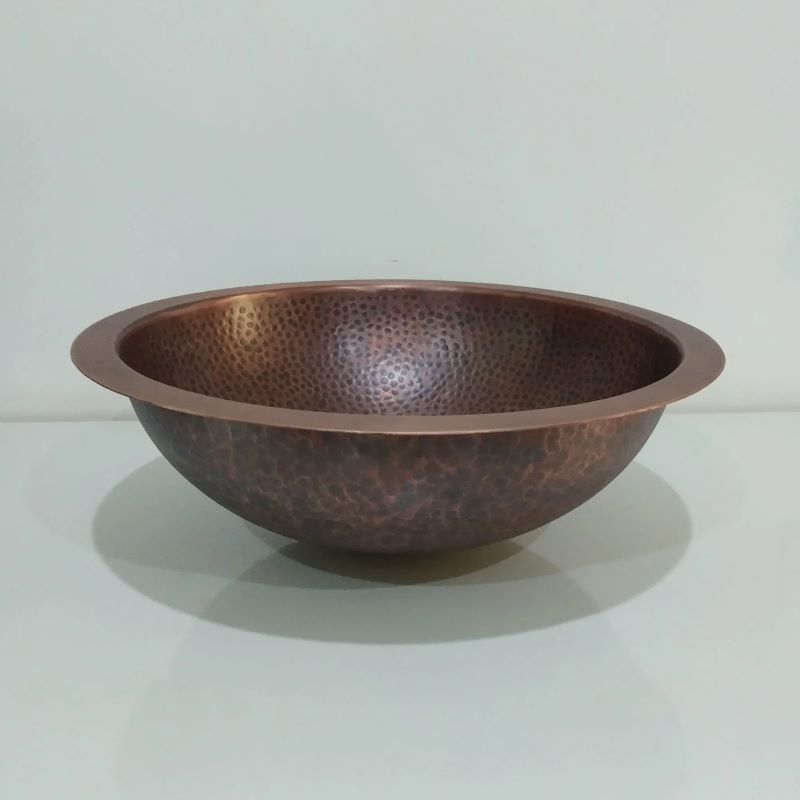 Coppersmith Creations Round Hammered Copper Sink (2 sizes, Copper) - Brand New Bathrooms