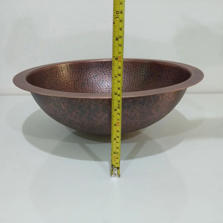 Coppersmith Creations Round Hammered Copper Sink (2 sizes, Copper) - Brand New Bathrooms