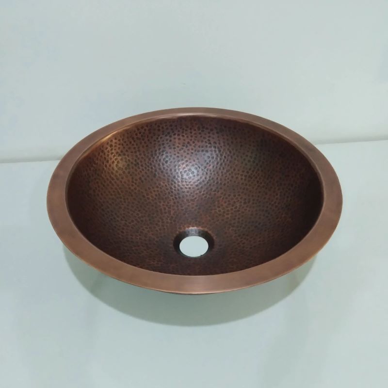 Coppersmith Creations Round Hammered Copper Sink (2 sizes, Copper) - Brand New Bathrooms