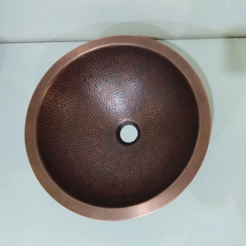 Coppersmith Creations Round Hammered Copper Sink (2 sizes, Copper) - Brand New Bathrooms