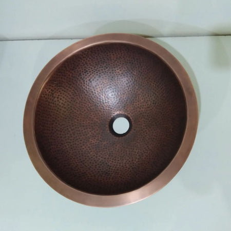 Coppersmith Creations Round Hammered Copper Sink (2 sizes, Copper) - Brand New Bathrooms