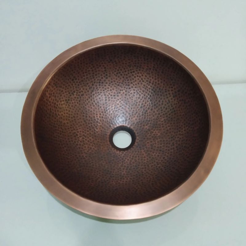 Coppersmith Creations Round Hammered Copper Sink (2 sizes, Copper) - Brand New Bathrooms
