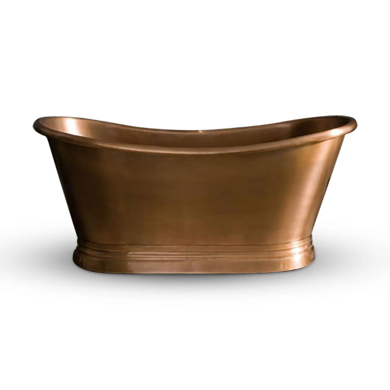 Coppersmith Creations Slanted Cascading Base Copper Bathtub (1 size, Full Antique Finish) - Brand New Bathrooms