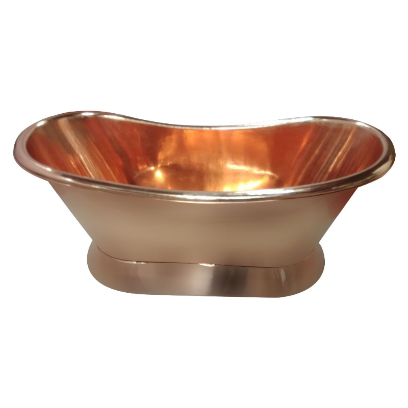 Coppersmith Creations Slanting Base Copper Bathtub (1 size, Full Shining Copper Finish) - Brand New Bathrooms
