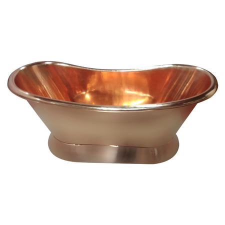 Coppersmith Creations Slanting Base Copper Bathtub (1 size, Full Shining Copper Finish) - Brand New Bathrooms