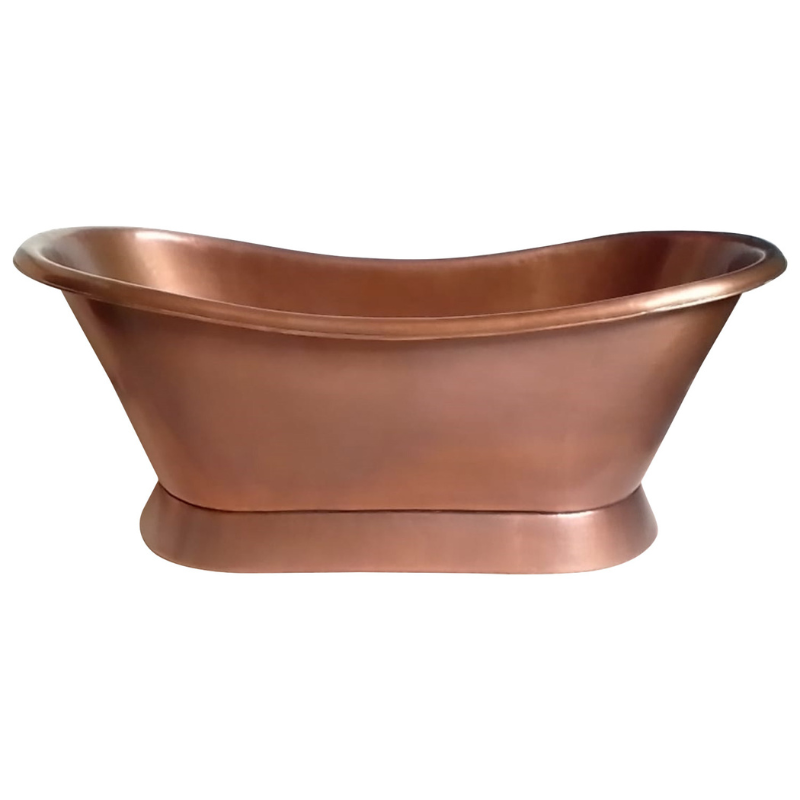 Coppersmith Creations Slanting Base Copper Bathtub (1 size, Plain Antique Finish) - Brand New Bathrooms