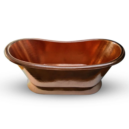 Coppersmith Creations Slanting Base Hammered Polished Full Copper Bathtub (1 size) - Brand New Bathrooms