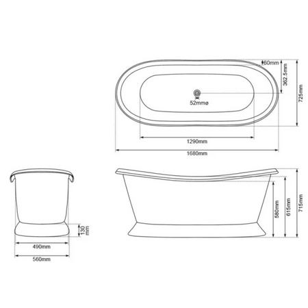 Coppersmith Creations Slanting Base Hammered Polished Full Copper Bathtub (1 size) - Brand New Bathrooms