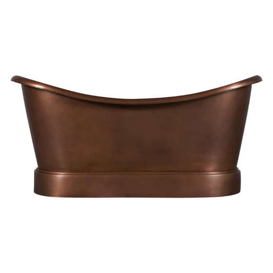 Coppersmith Creations Smooth Double Slipper Copper Bathtub