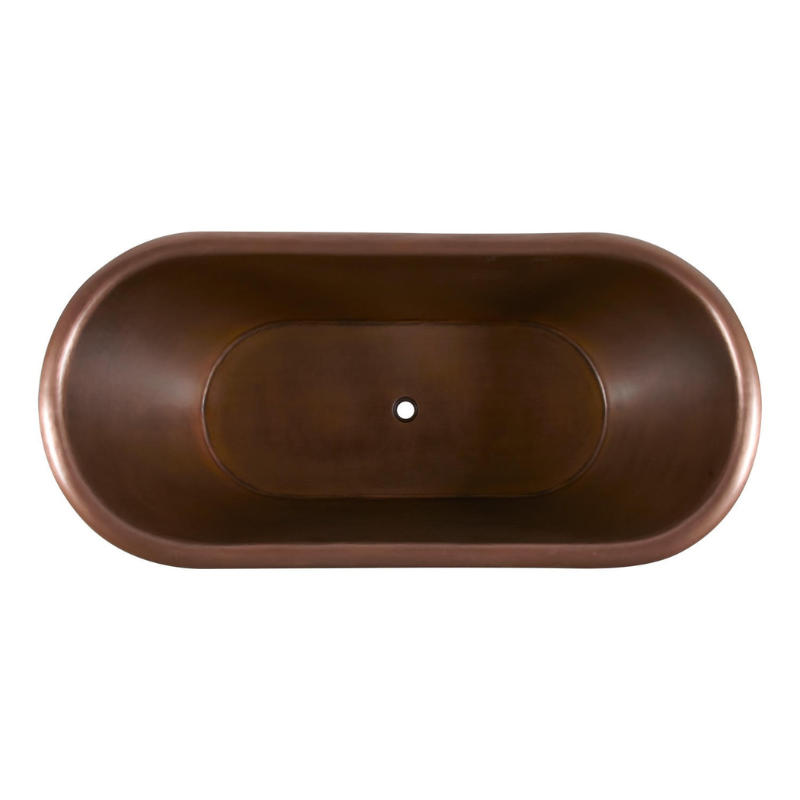 Coppersmith Creations Smooth Double Slipper Copper Bathtub (1 size, Copper) - Brand New Bathrooms