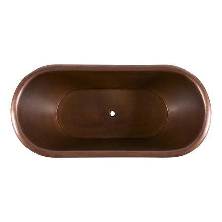 Coppersmith Creations Smooth Double Slipper Copper Bathtub (1 size, Copper) - Brand New Bathrooms
