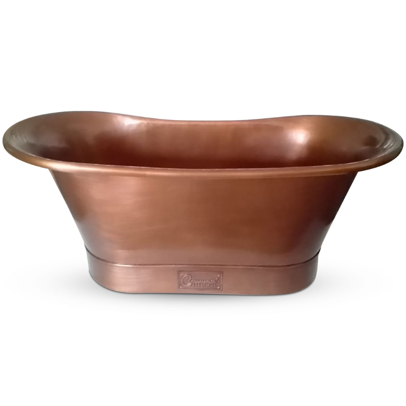 Coppersmith Creations Straight Base Copper Bathtub (1 size, Antique Copper) - Brand New Bathrooms
