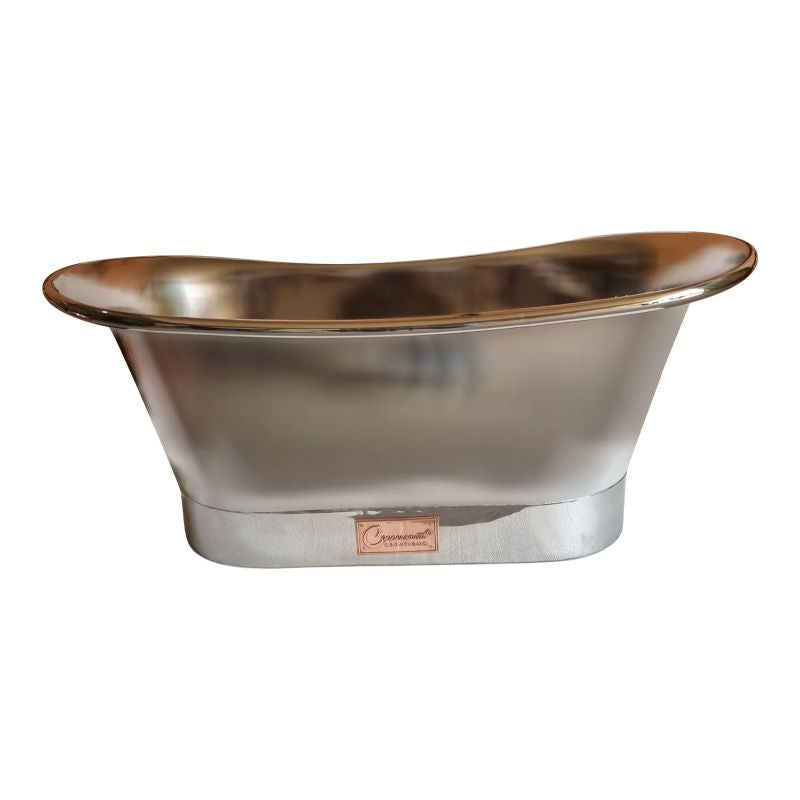 Coppersmith Creations Straight Base Copper Bathtub (1 size, Nickel Finish) - Brand New Bathrooms