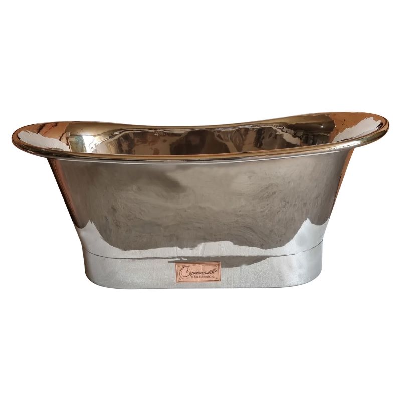 Coppersmith Creations Straight Base Copper Bathtub (1 size, Nickel Finish) - Brand New Bathrooms