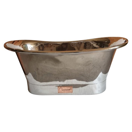 Coppersmith Creations Straight Base Copper Bathtub (1 size, Nickel Finish) - Brand New Bathrooms