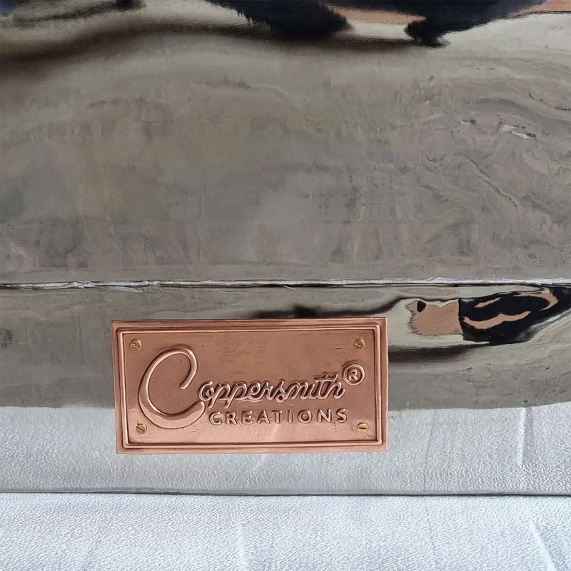 Coppersmith Creations Straight Base Copper Bathtub (1 size, Nickel Finish) - Brand New Bathrooms