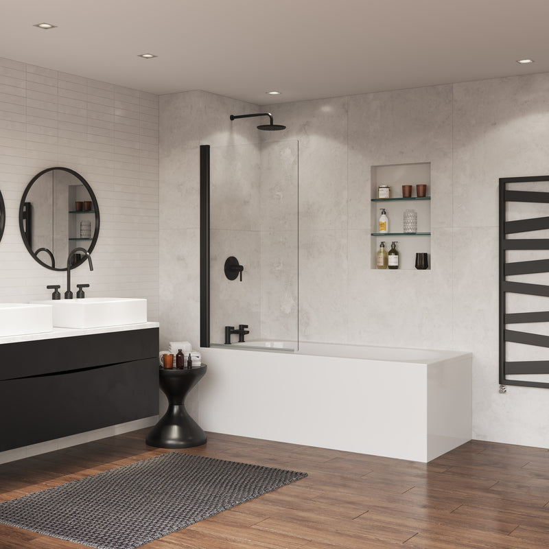 Coram Showers Square Bath Screen (1 size, 3 colours) - Brand New Bathrooms